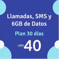 600 Minutos y 6 GB de Datos por 30 días