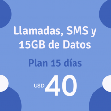 600 Minutos y 15 GB de Datos por 15 días