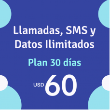 600 Minutos y Datos Ilimitados* por 30 días