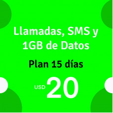 eSIM 600 Minutos y 1 GB de Datos por 15 días