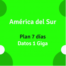 eSIM América del Sur 7 días