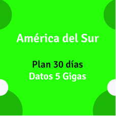 eSIM América del Sur 30 días 5 Gigas
