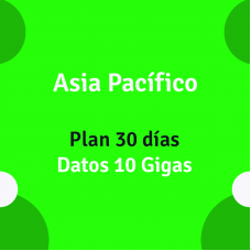 eSIM Asia Pacífico 30 días 10 Gigas