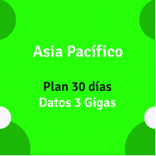 eSIM Asia Pacífico 30 días 3 Gigas