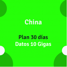 eSIM China 30 días 10 Gigas