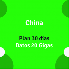 eSIM China 30 días 20 Gigas