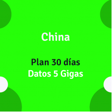 eSIM China 30 días 5 Gigas