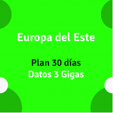 eSIM Europa del Este 30 días 3GB