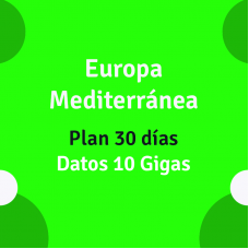 eSIM Europa Mediterránea 30 días 10 Gigas