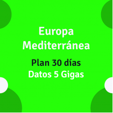 eSIM Europa Mediterránea 30 días 5 Gigas