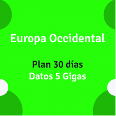 eSIM Europa Occidental 30 días 5 Gigas