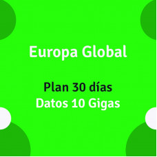eSIM Europa Global 30 días 10 Gigas