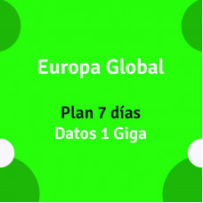 eSIM Europa Global 7 días 1 Giga