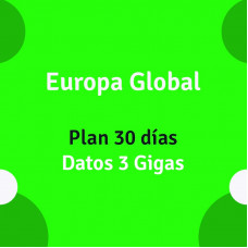 eSIM Europa Global 30 días 3 Gigas